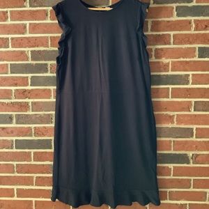 Black knit midi dress